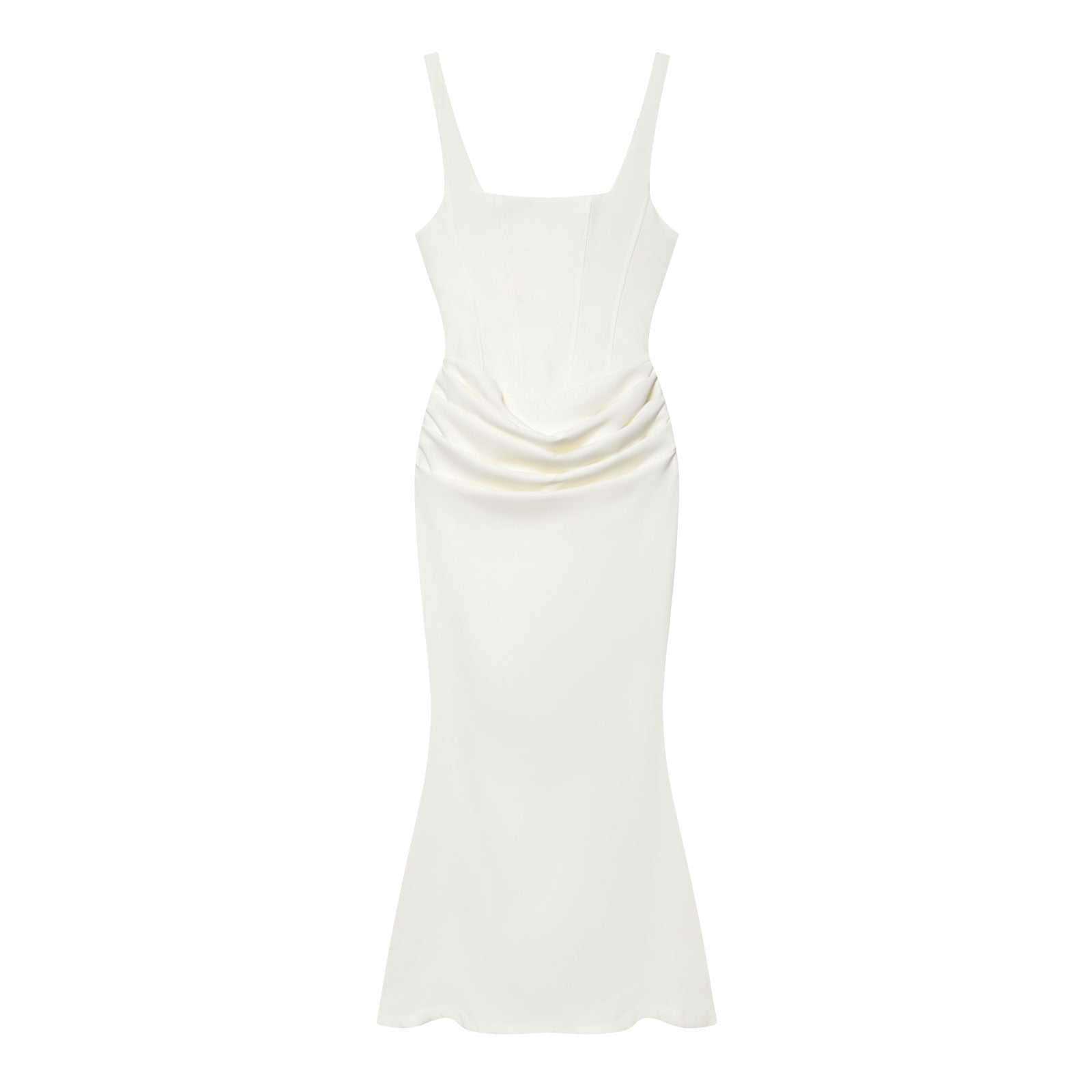 Sleeveless Backless Bodycon Long Dress with Fish Tail Hem
