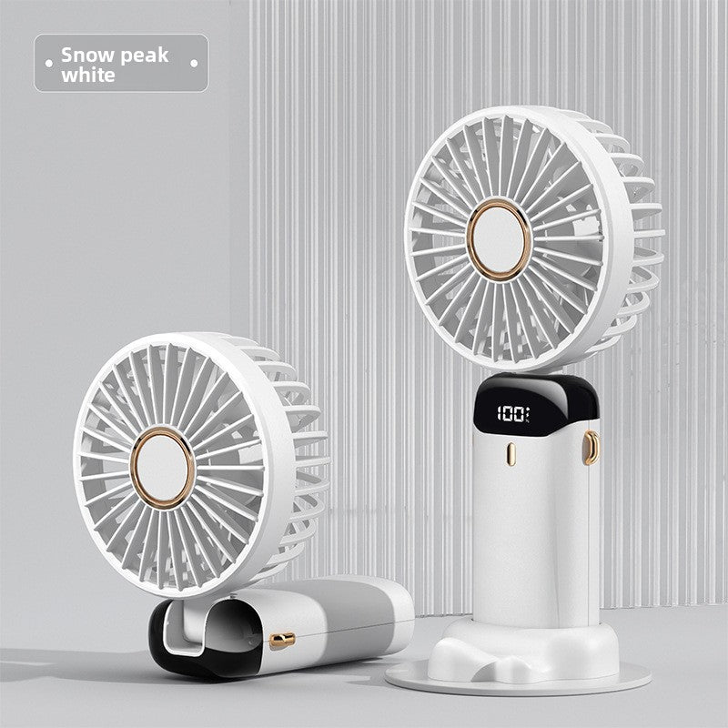 Portable USB Rechargeable Handheld Fan with Digital Display